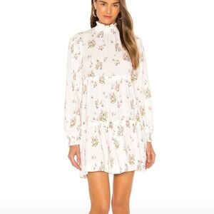 Free People - Floral Boho long sleeve mini Dress